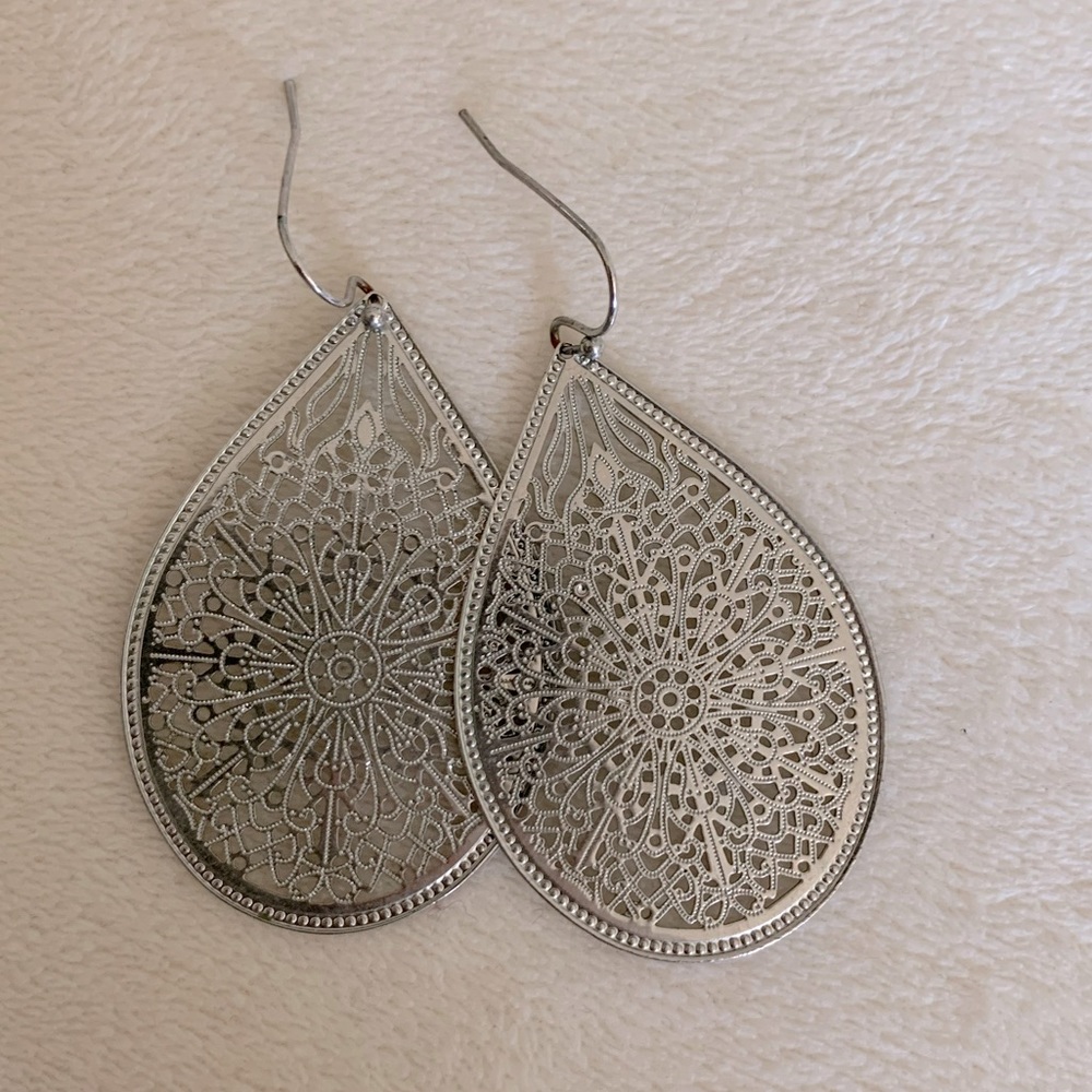 Silver Medallion Earrings